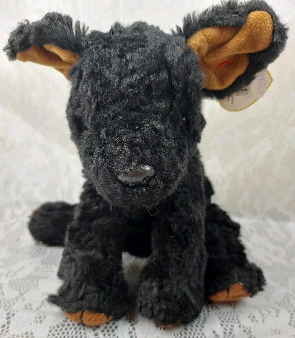 Ty Pepper Black Lab Labrador Puppy Dog Brown 11" Plush Stuffed Animal 1996 90s